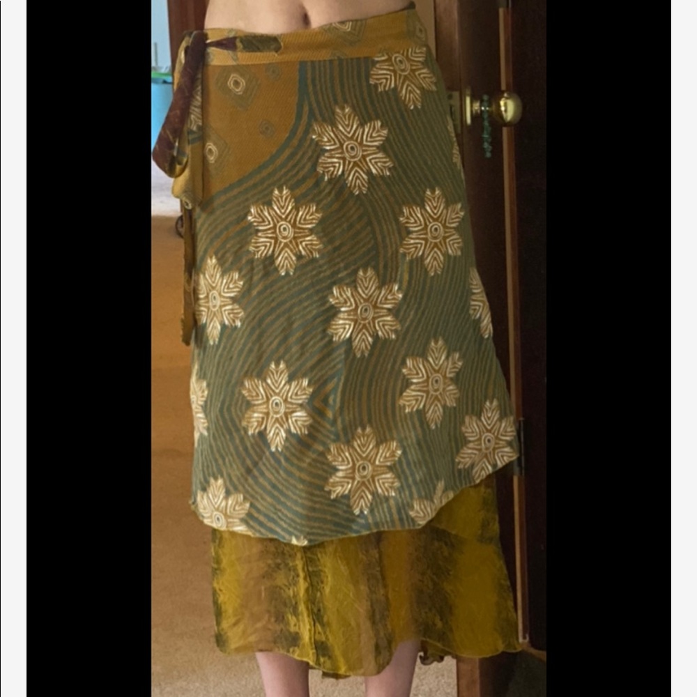 Double sided wrap skirt